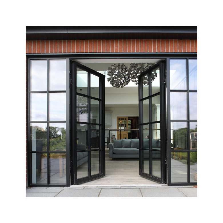 Aluminum Swing Door Glass Garage Indoor House Modern Style Sliding Glass System Lock Handle Accessories Aluminum Swing Door