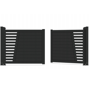 Hot selling cheap  new design slat gate  iron gate courtyard gate for house