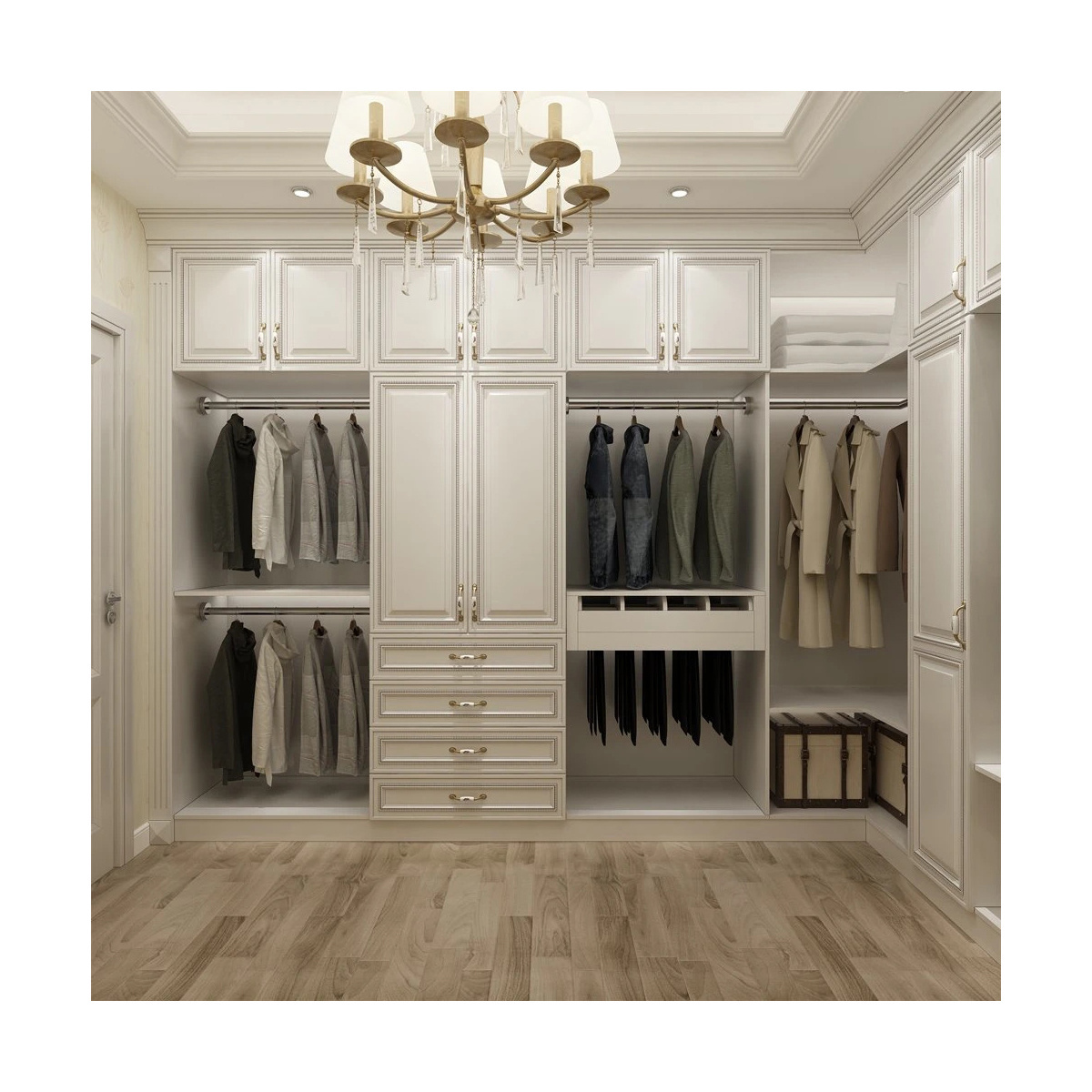 Wardrobe Walk-In-Closet Stick Water Closet Toilet Corner Shoe Shelf For Luxury Style Modern Design Walk-In Closet Wardrobe