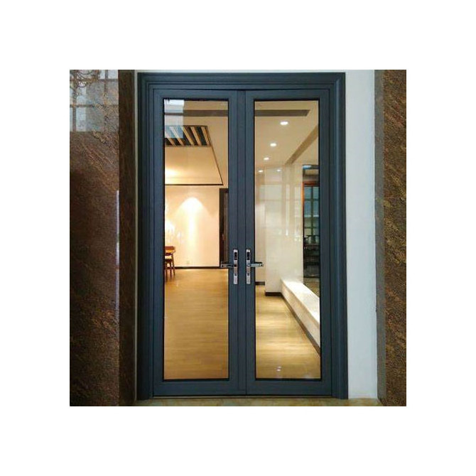 Aluminum Swing Door Wenzhou High Quality Patch Fitting Fire Rated Closer Cabinet Profile Frameless Aluminum Swing Door