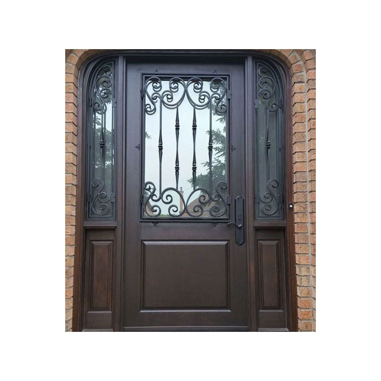 Wrought Iron Doors Double Entry Handles And Locks Exterior Modern Design Glass Door Inserts Wrought Iron Door