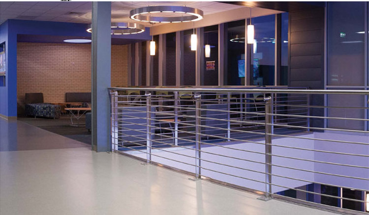 Customized  tempered glass balcony railing U channel glass railing