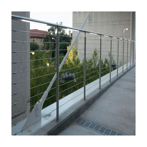 Residential stainless steel pipe railing balcony grill design deck ss railing system