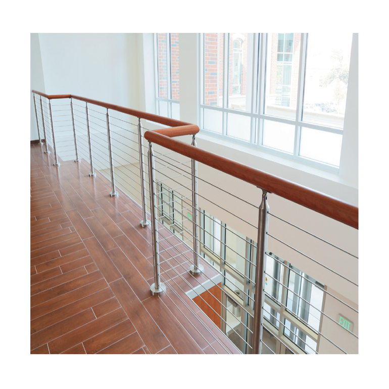 Residential stainless steel pipe railing balcony grill design deck ss railing system