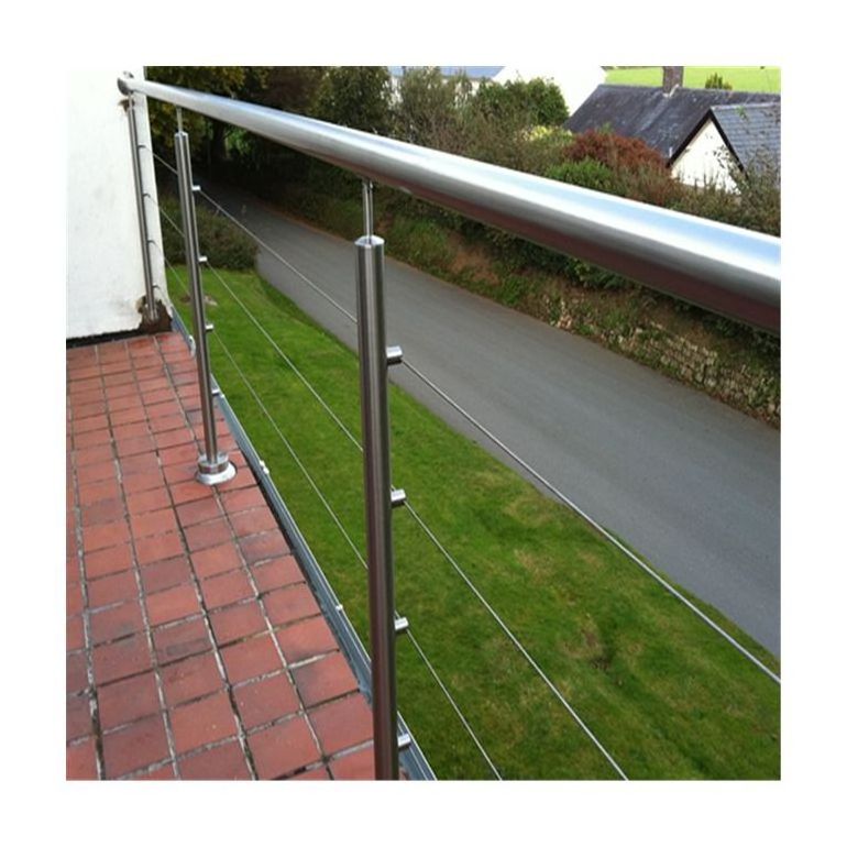 Residential stainless steel pipe railing balcony grill design deck ss railing system