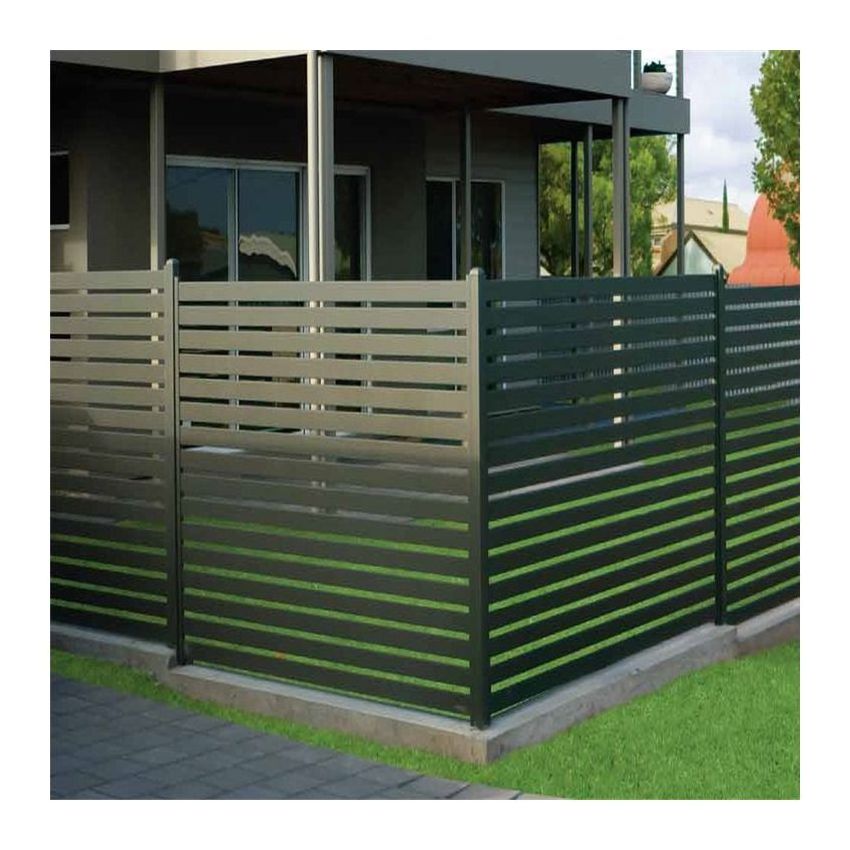 Decorative Aluminium Slat Fencing Horizontal Aluminum Louver Fence Panel