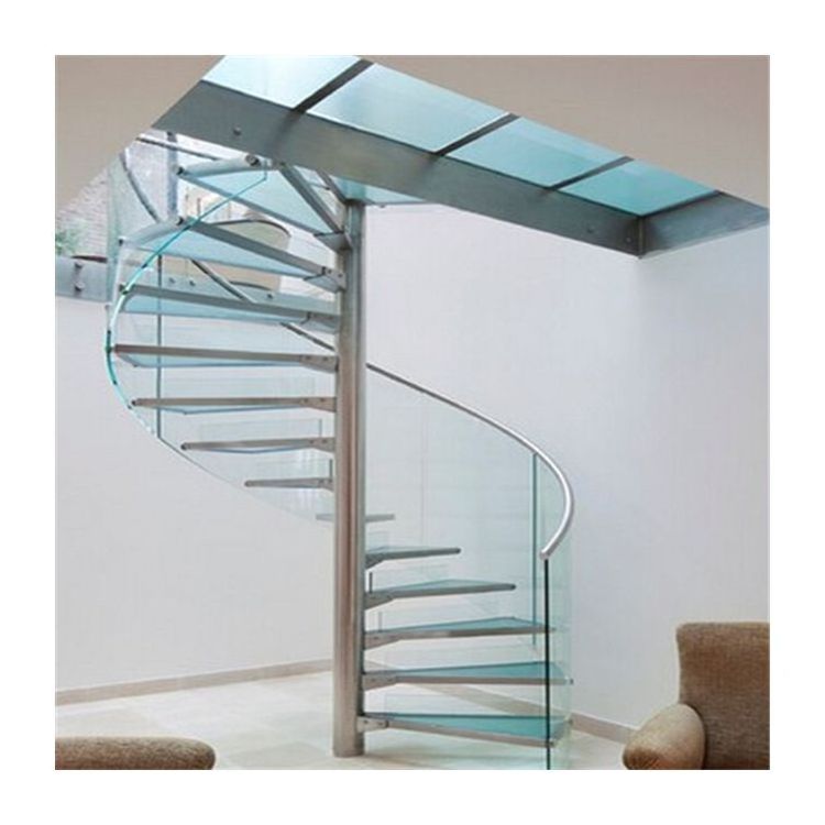 ACE Staircase Modern Prefabricated Laminated Glass Design Spiral Stairs For Outdoor Decking