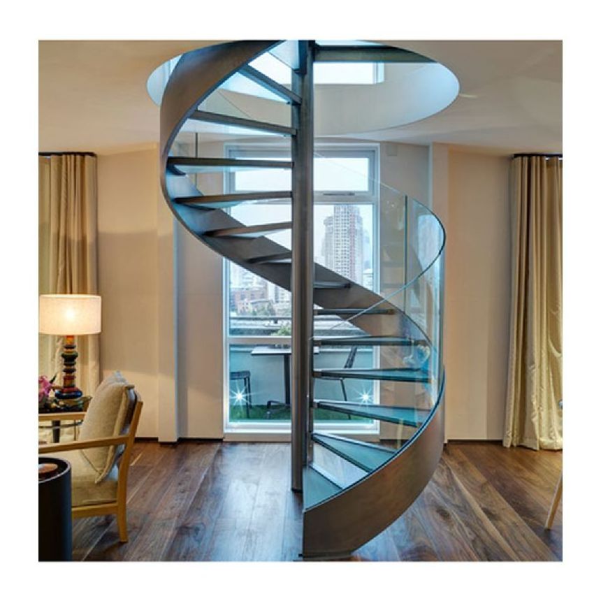 Spiral Staircase Railing Staircase America Widely Used Glass Railing Curved Cast Iron Spiral Staircase Kit