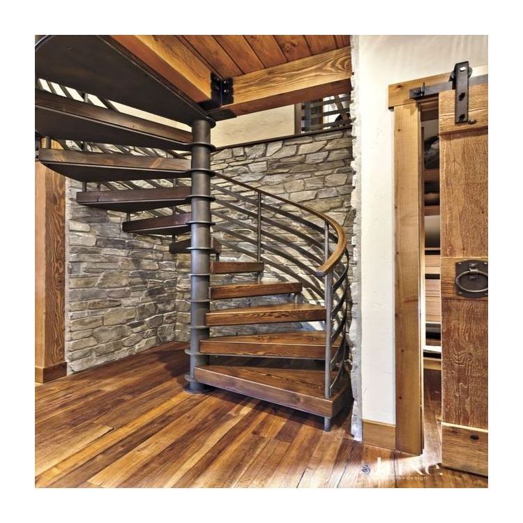 ACE Staircase Modern With Glass Railing Black Hotel Indoor Used Spiral Stairs For Sale