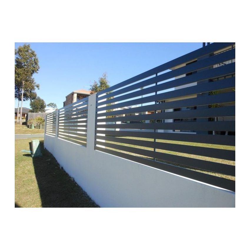 Decorative Aluminium Slat Fencing Horizontal Aluminum Louver Fence Panel