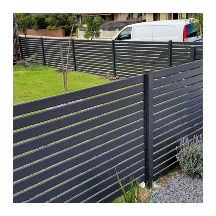 Decorative Aluminium Slat Fencing Horizontal Aluminum Louver Fence Panel