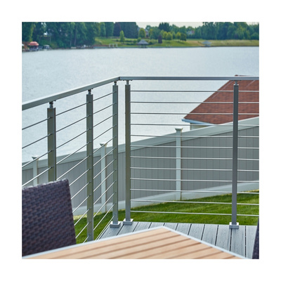 Stainless steel pipe railing and cable railing systems metal deck railing