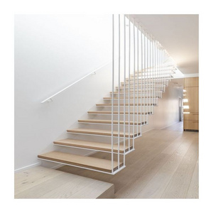 ACE Staircase Modern Design Glass Railing Invisible Wooden Box Step Floating Stairs