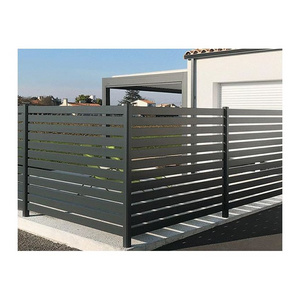 Aluminum Fenceing System Gate Decorative Panel Horizontal Black Garden Pool Slat Panels Aluminium Fence