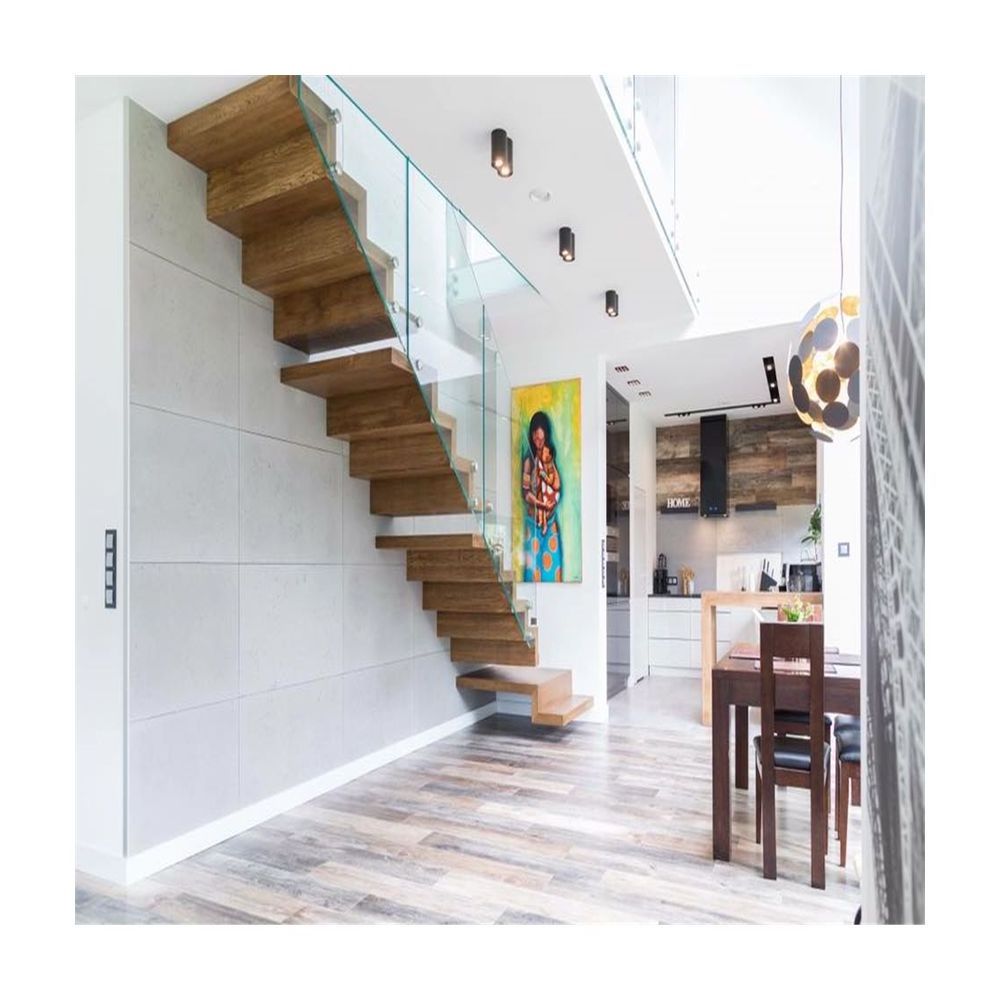 Floating Staircase Design Invisible Stringer Decoration Escalier Folding Attic stairs Floating Staircase Design