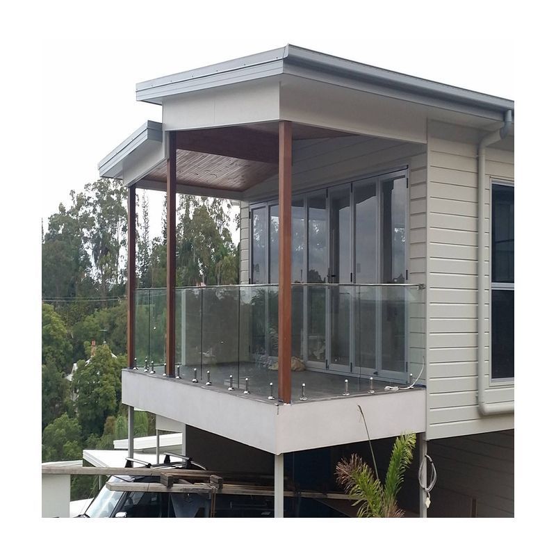 Customized  tempered glass balcony railing U channel glass railing