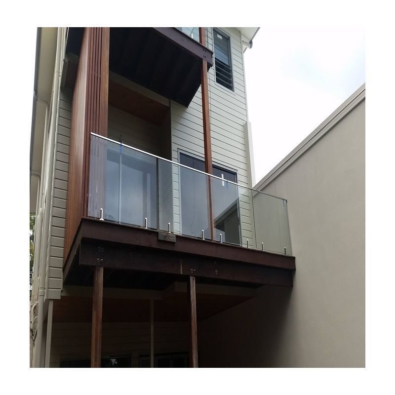 Customized  tempered glass balcony railing U channel glass railing