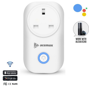 2018 new smart wifi works with amazon alexa smart plug 2.4G Wifi Remote Control socket outlet with Led lights