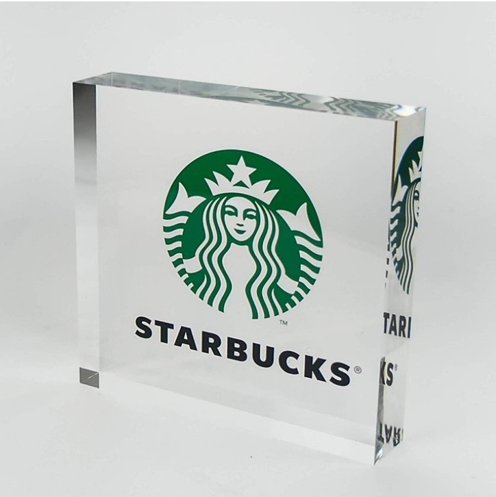 custom acrylic product brand acrylic block shop display logo block