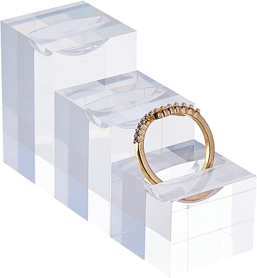 Clear Acrylic Stand For Ring Jewelry Display Photo Props