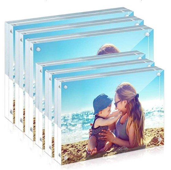 5x7 inch clear acrylic magnetic photo frames for home decorate