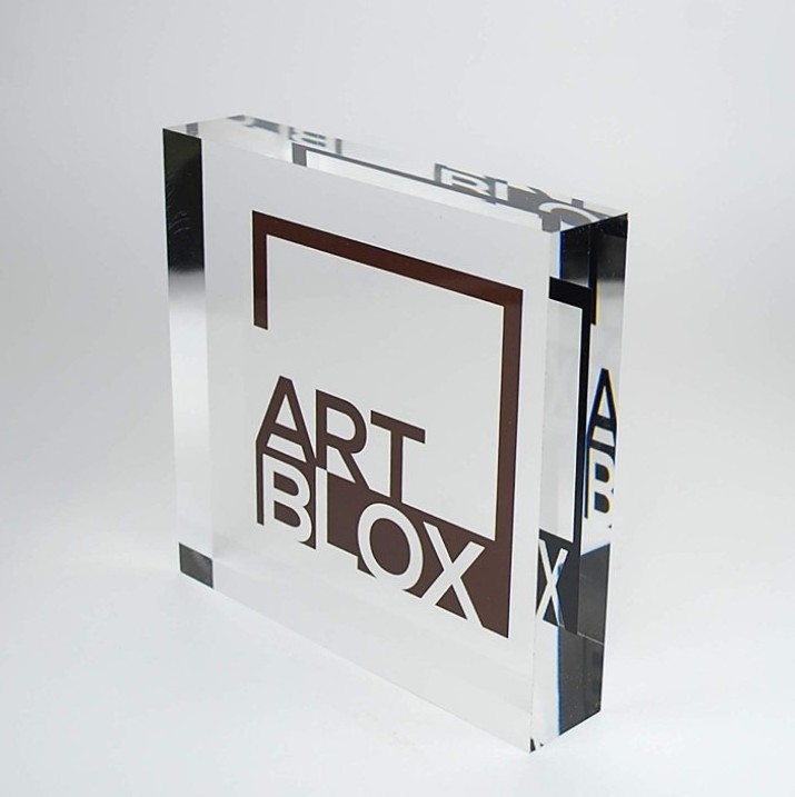 custom acrylic product brand acrylic block shop display logo block