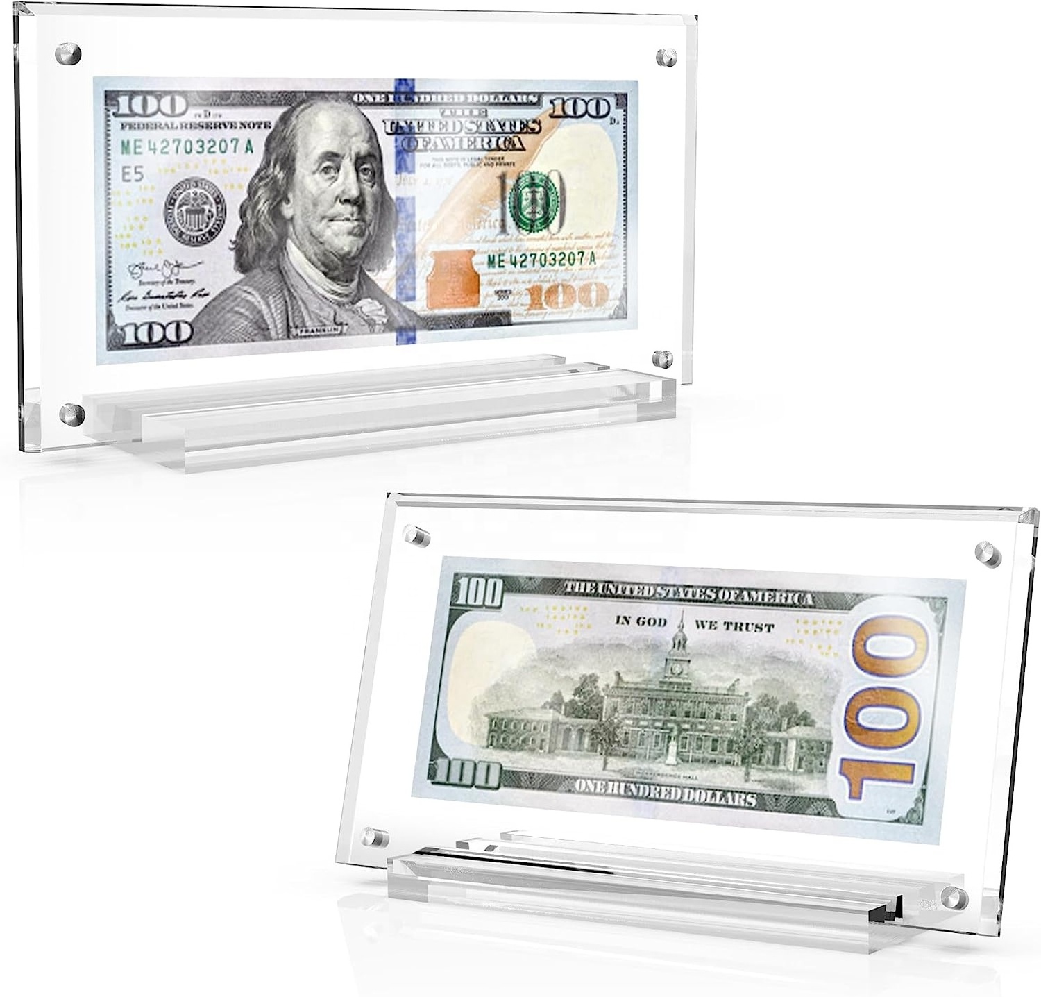 Frame Holder for Collectors Acrylic Display Case Currency Ticket Protector Paper Money Frame Ideal for Collection