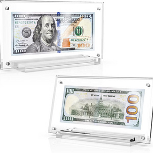 Frame Holder for Collectors Acrylic Display Case Currency Ticket Protector Paper Money Frame Ideal for Collection