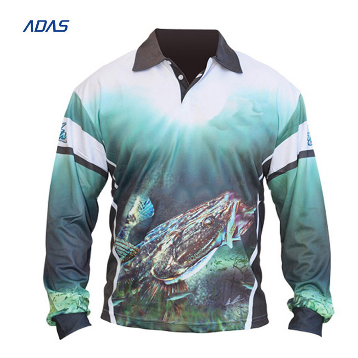 Custom Quick Dry Fishing Shirts, Wholesale Fishing Shirt Fishing Wear Digital Printing Shirts & Tops Men 10-15 Days Sportswear