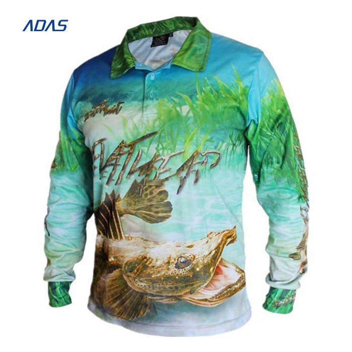 Custom Quick Dry Fishing Shirts, Wholesale Fishing Shirt Fishing Wear Digital Printing Shirts & Tops Men 10-15 Days Sportswear