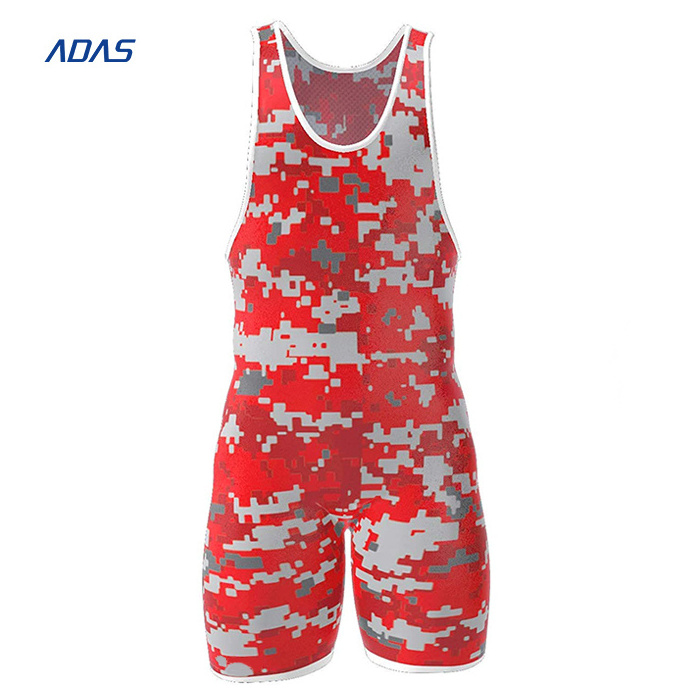 Wholesale Oem Top Selling Low Cut Custom Digital Print 5Xl Wrestling Singlet For Man Woman Digital Printing Polyester Customized