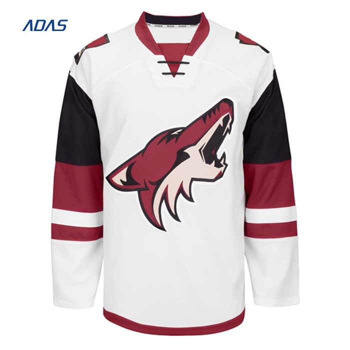 Plain Cut And Sew Applique Ice Hockey Jersey, Tackle Twill Hockey Jersey