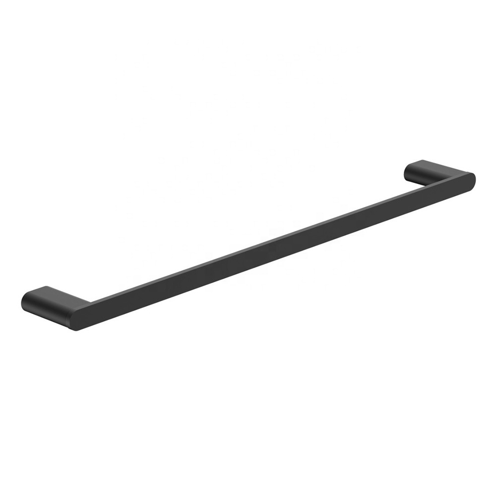 Matte black customized wall mount install stainless steel accessories bathroom 4 piece set single towel bar