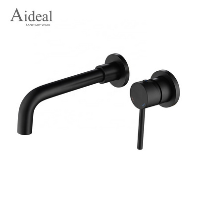 Concealed black bathroom faucet 2 Holes brass sanitary ware basin bathroom faucet