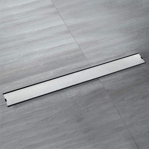 Bathroom and toilet drainage double sided use tile insert stainless steel linear shower floor drain