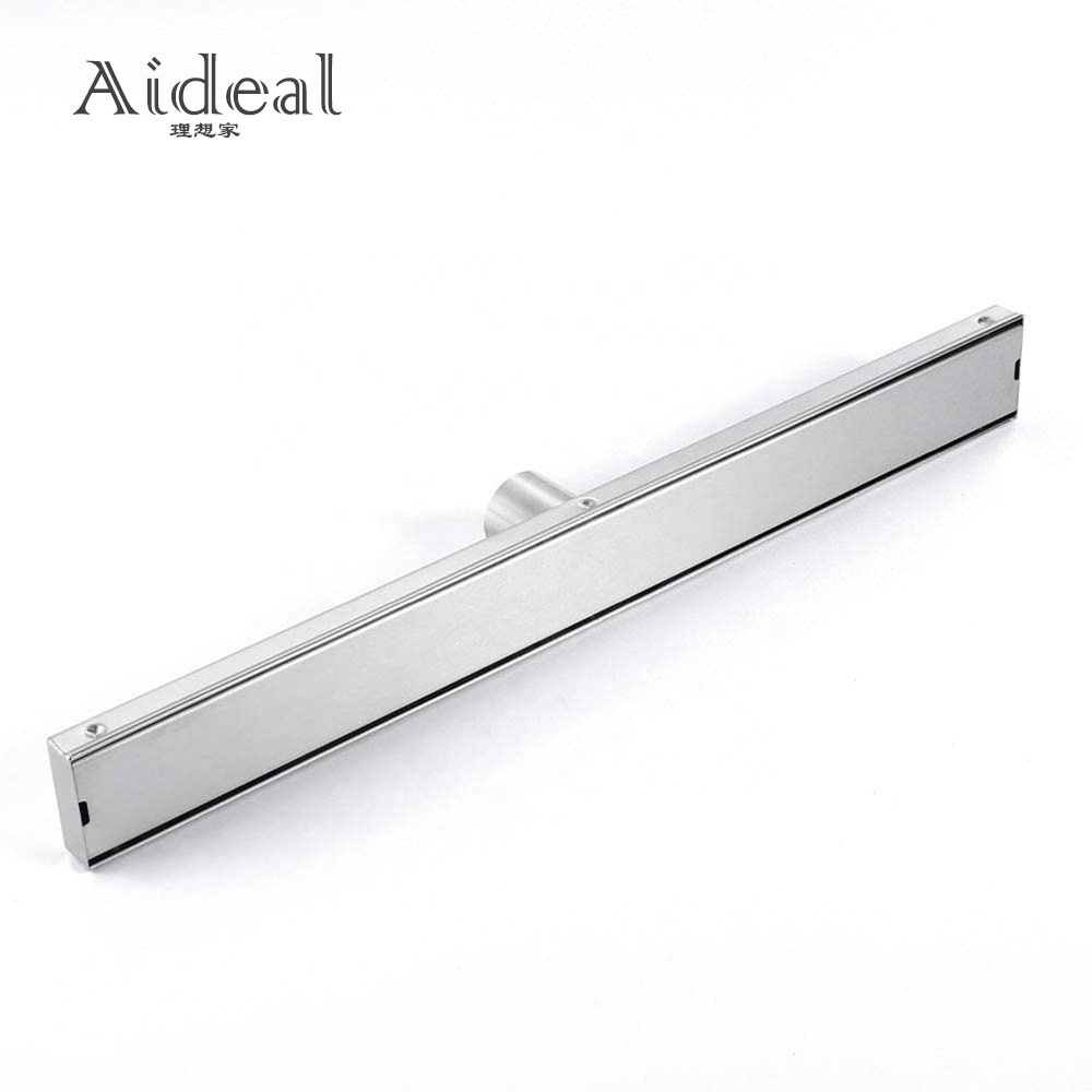 Bathroom and toilet drainage double sided use tile insert stainless steel linear shower floor drain