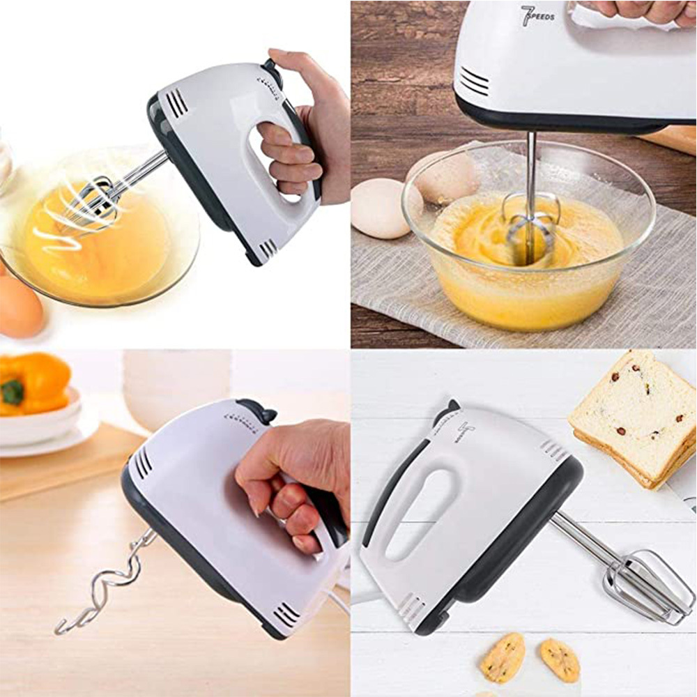 Handheld Mixer Egg Beater Automatic Cream Food Cake Baking Dough Mixer Multifunctional 7 Speed Mini Mixer Electric Food Blender