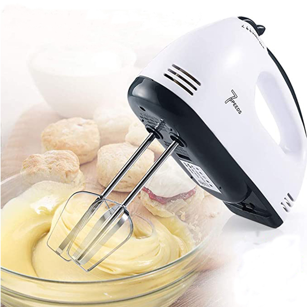 Handheld Mixer Egg Beater Automatic Cream Food Cake Baking Dough Mixer Multifunctional 7 Speed Mini Mixer Electric Food Blender