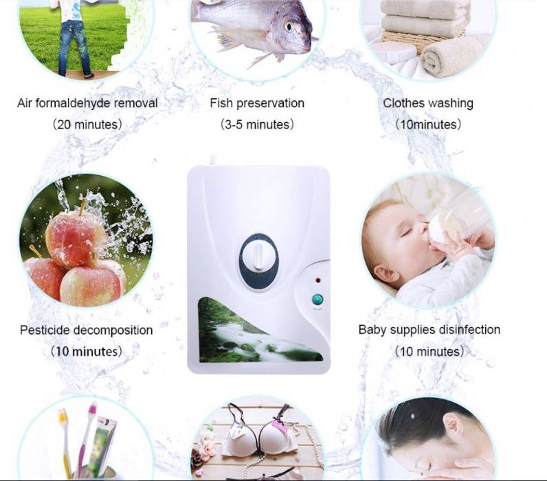 Portable 600mg ozone generator air purifier 110v 220v  Ozonizer Vegetable Fruit Washing Machine Fresh keeping Ozone Generator