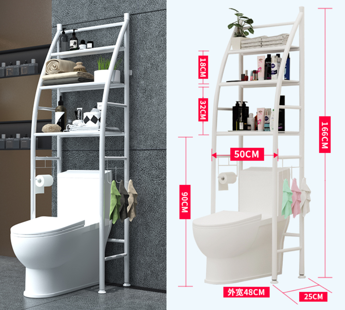 3 Layers Toilet Bathroom Storage Shelf Rack Stainless Steel Double Layer Bathroom Storage Over Washing Machine Shelf Rack