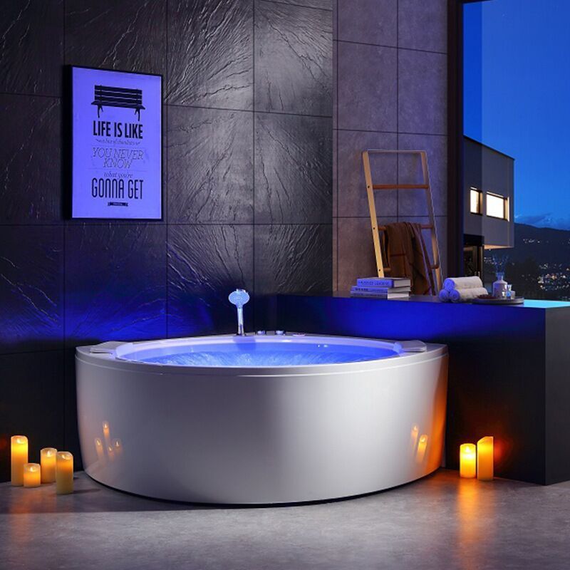 Factory Hot Sale Sexy Indoor Japanese Hydro Massage Air jet 2 Person Whirlpool Bathtub with Led Lights