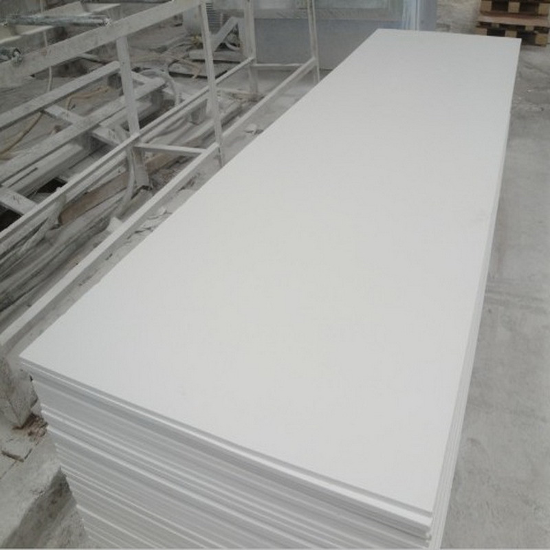 Pure white Solid Surface Artificial Quartz Stone Slab for Kitchen Countertop