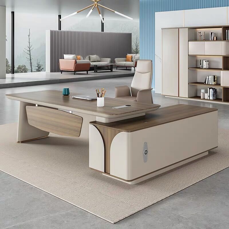 Factory Direct Wholesale Luxury Modern Wooden Boss Desk Manager Office Table Design