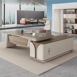 Factory Direct Wholesale Luxury Modern Wooden Boss Desk Manager Office Table Design