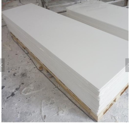 Pure white Solid Surface Artificial Quartz Stone Slab for Kitchen Countertop