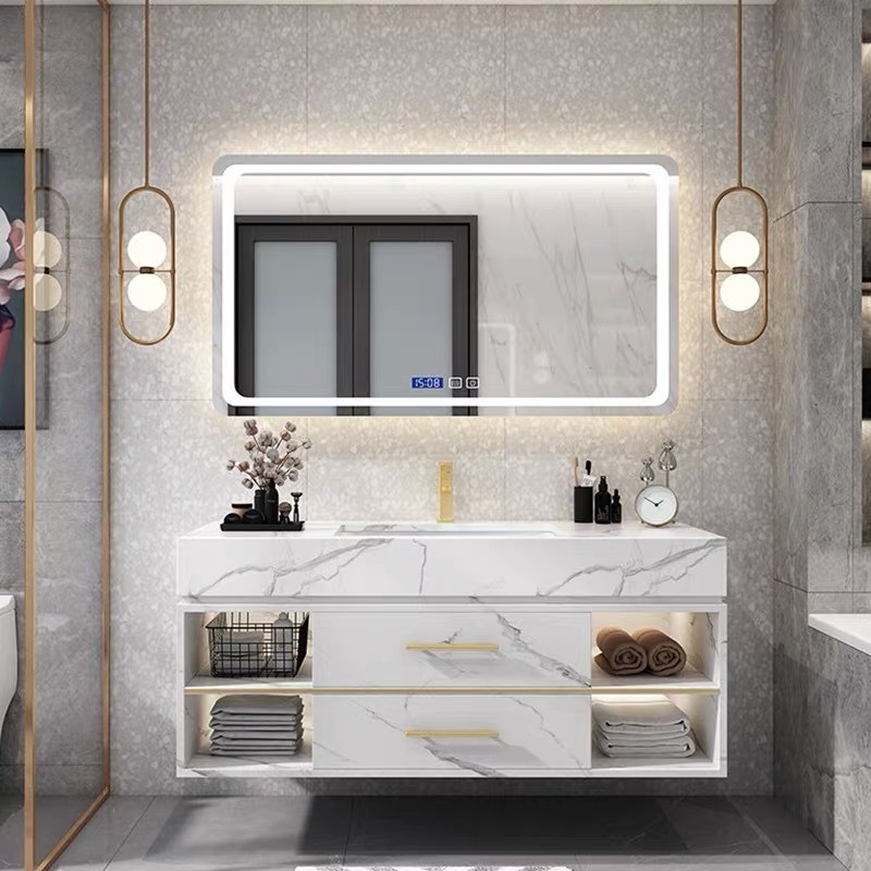 American style bathroom vanity sink wholesale with intelligent lights  mirror