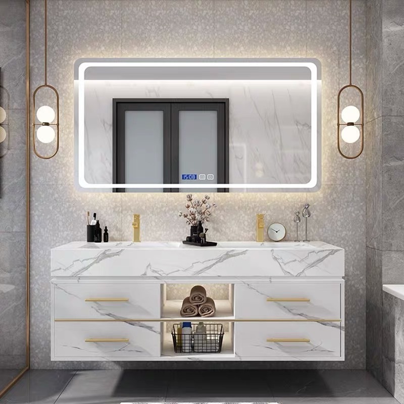 American style bathroom vanity sink wholesale with intelligent lights  mirror