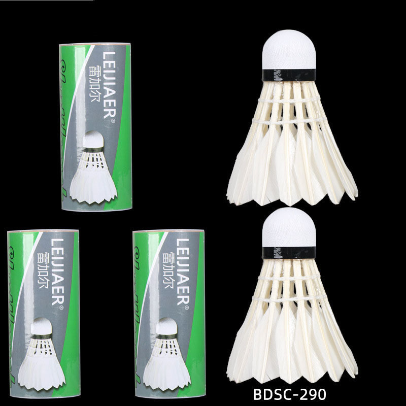 12 White Stable Durable Aeroplane Badminton Shuttlecock Goose Feather