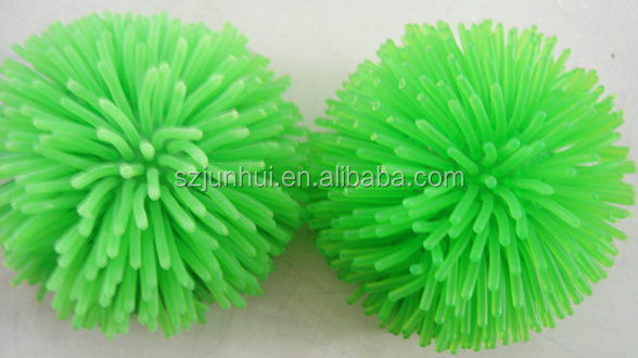 soft plastic light up long hair puffer ball