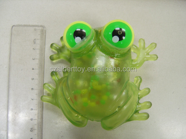 squishy moving eyes rubber frog toy